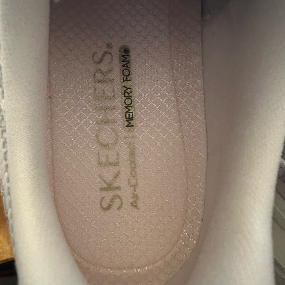 Skechers Women's Light Blue and Cream Sneakers - Picture 2 of 8